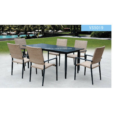 Garden Outdoor Rattan Dining Set Mobiliário de Lazer